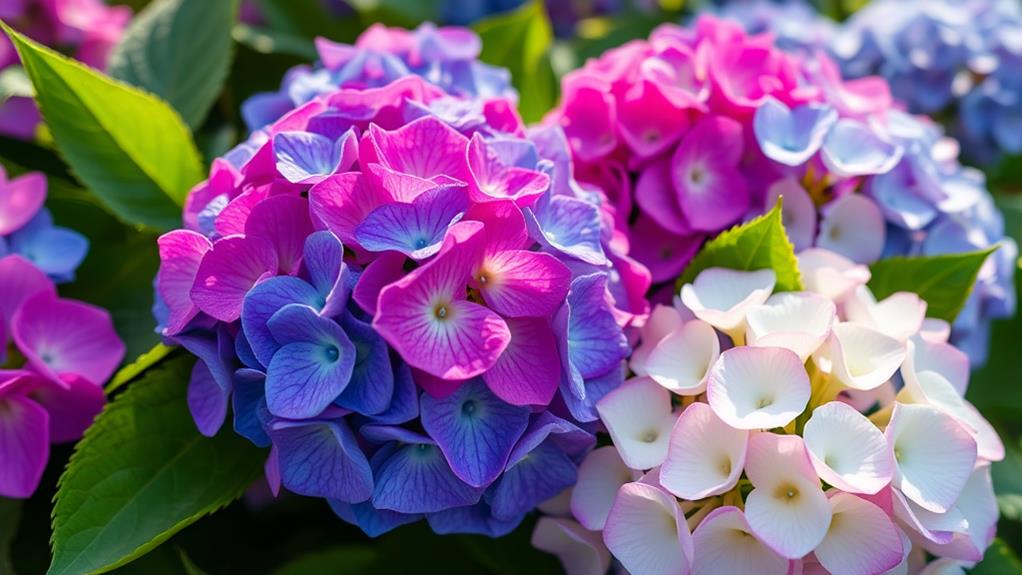 beautiful blooming hydrangea plant