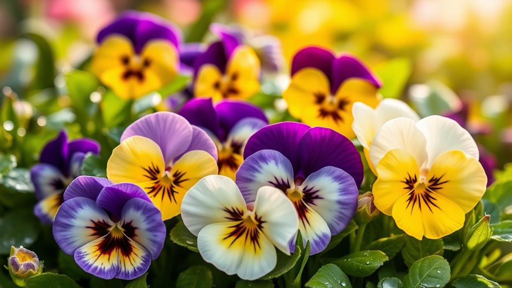 charming pansy blooms brightly