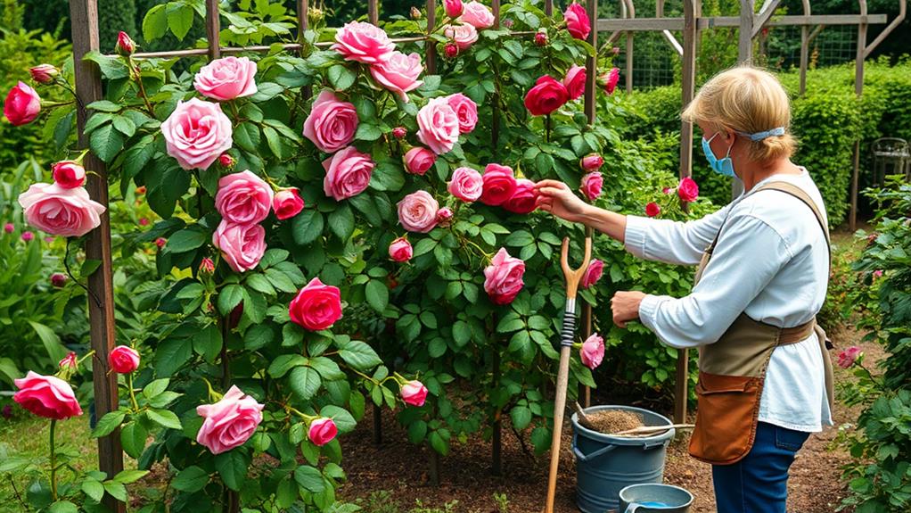 cultivating climbing rose vines