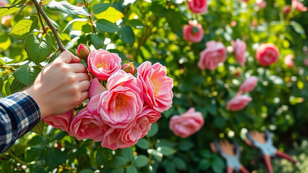 effective climbing rose pruning