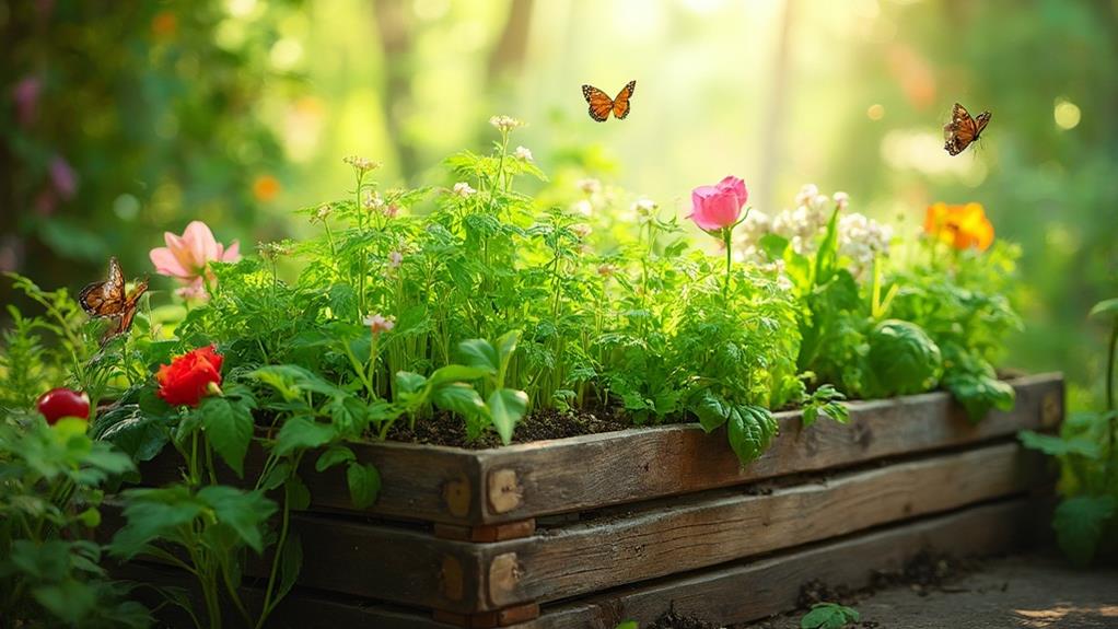 elevated planting container system