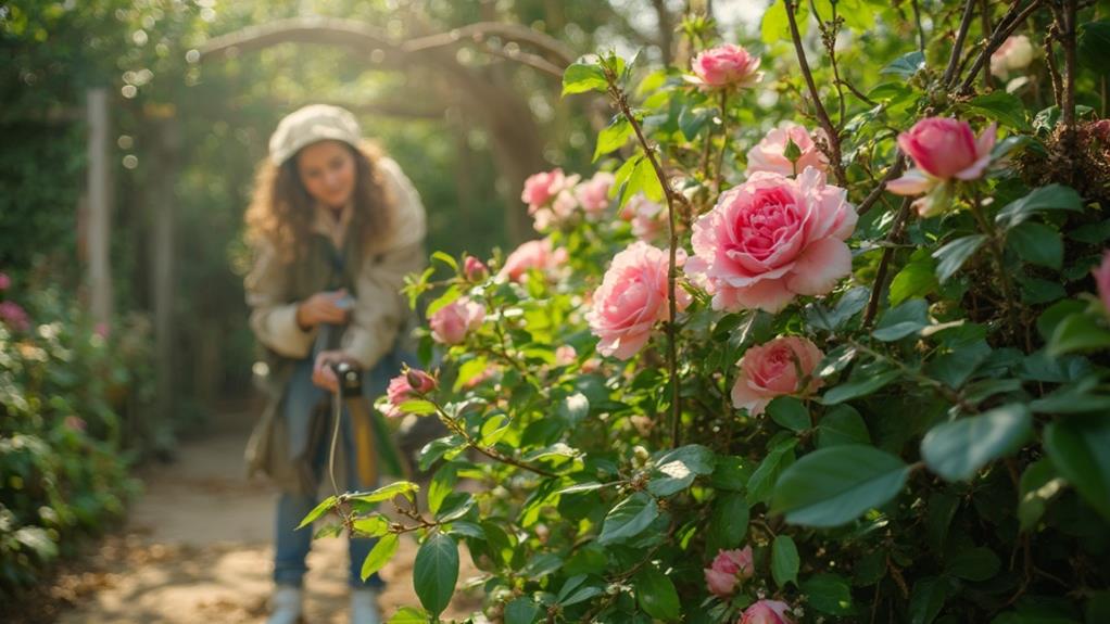 pruning tea rose bushes