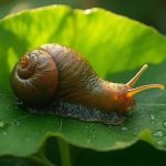 slug resting on foliage