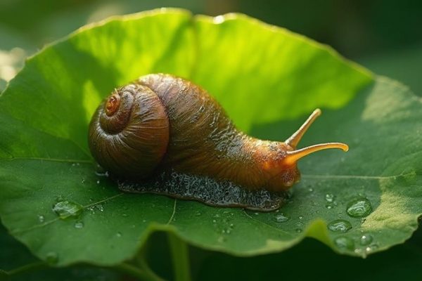 slug resting on foliage