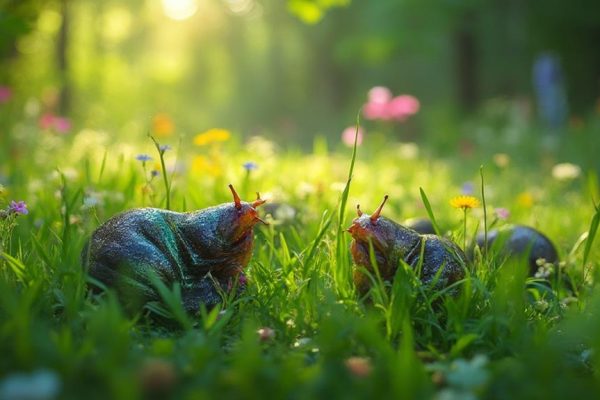 slugs invade garden lawn