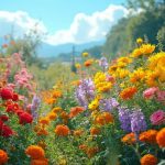 vibrant flora in gardens
