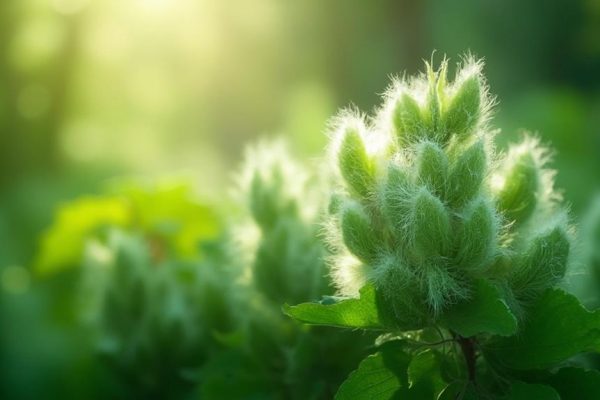 white fluff on vegetation