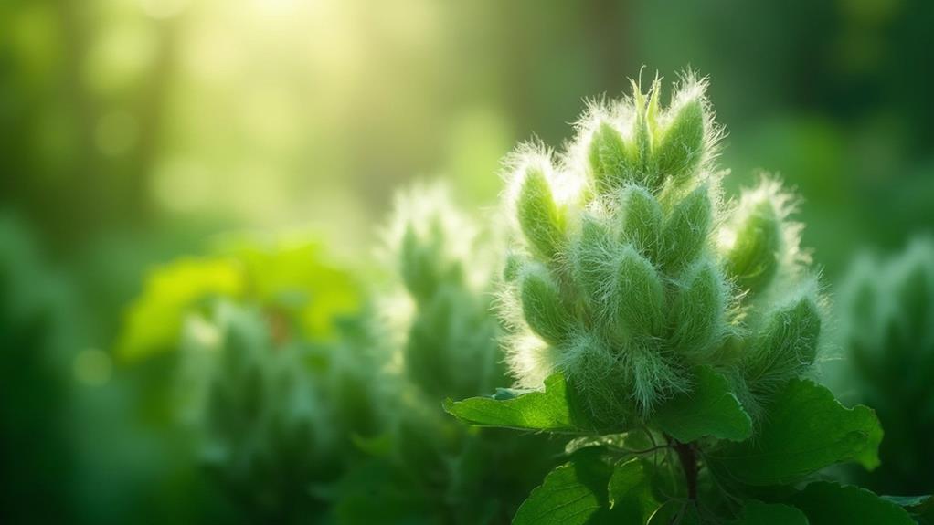 white fluff on vegetation